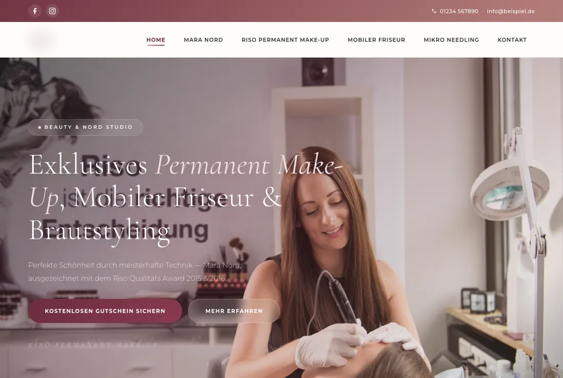 Arbeitsprobe: Beauty · Friseur und Permanent Make-up